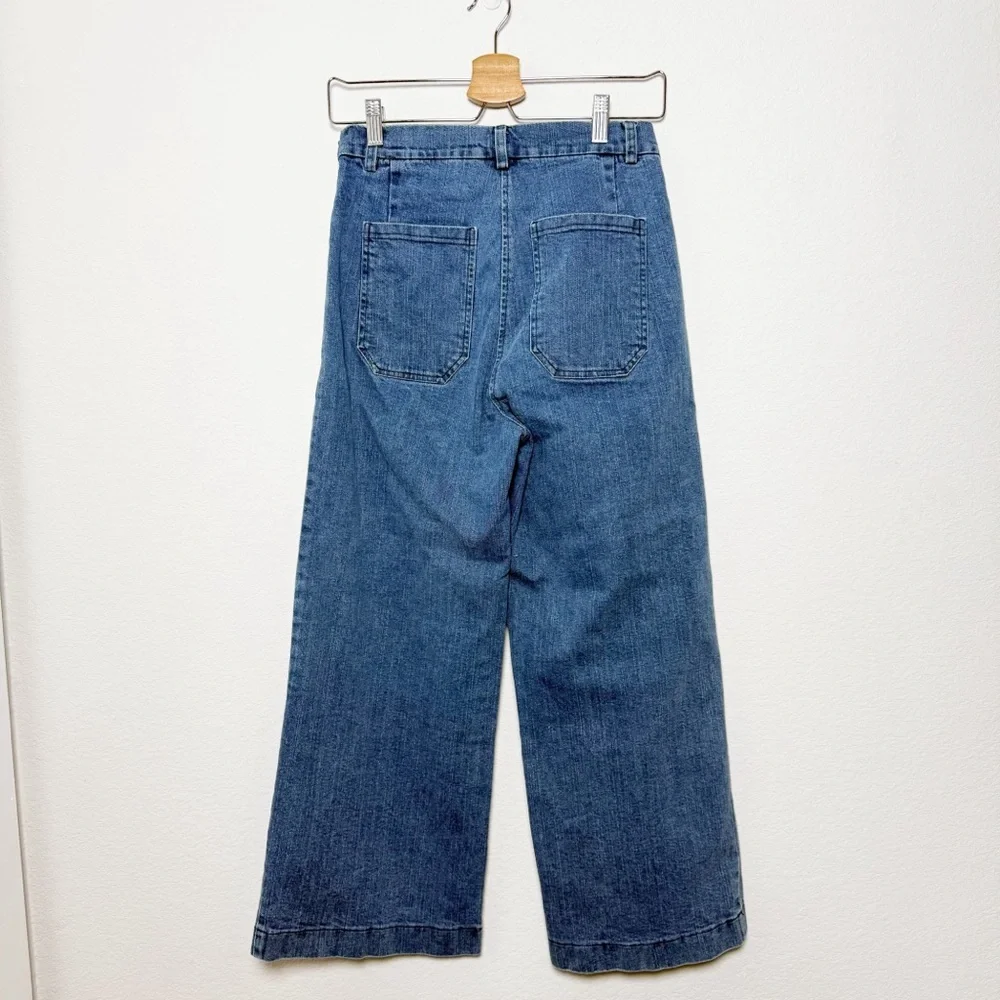 Loup $168 Simone Blue Wide Leg Jeans - Picture 4 of 9